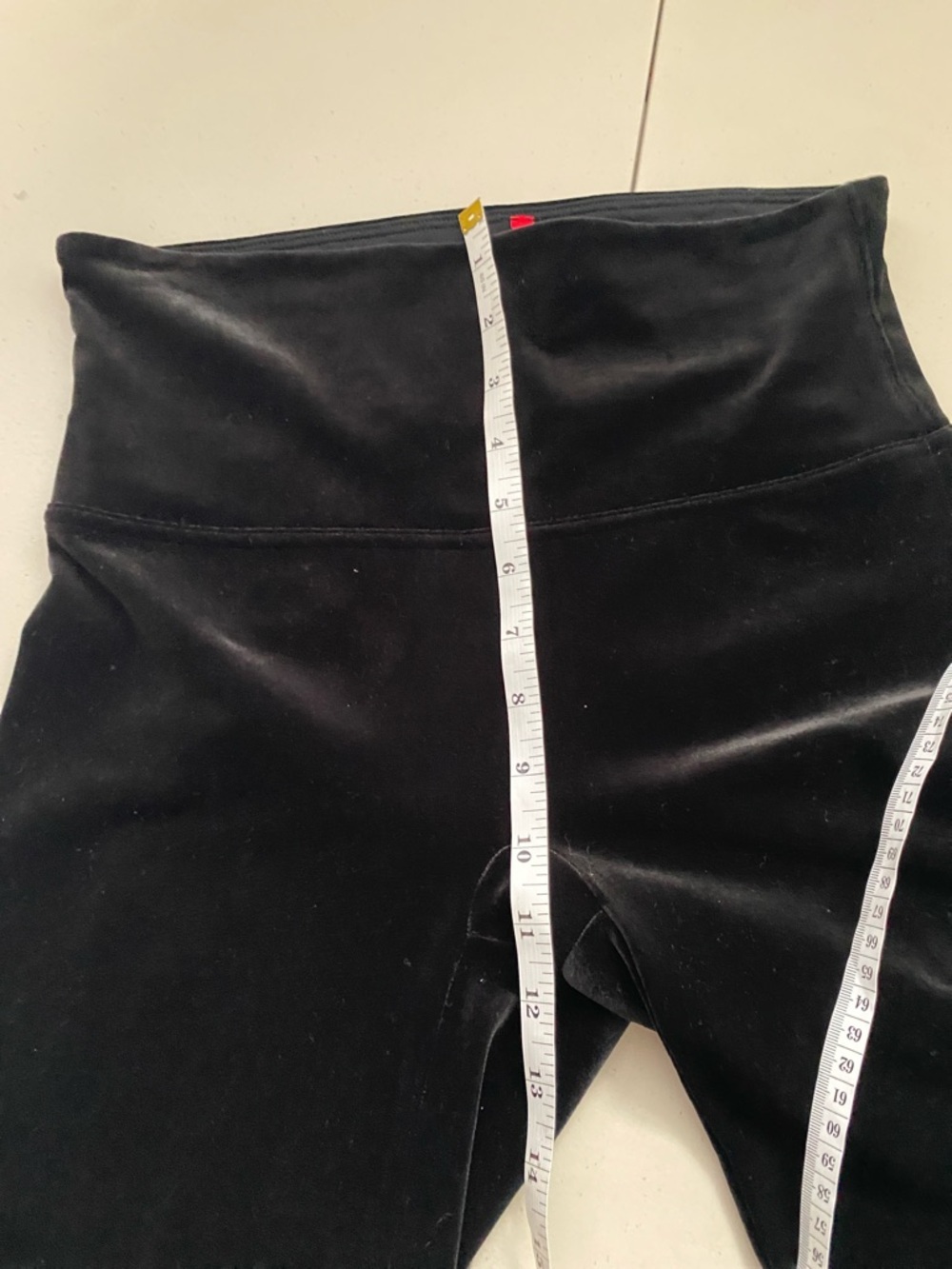 SPANX Very Black Classic High-Waist Velvet Leggings Large - Picture 8 of 12